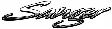 2007 Sanger logo in a black and white 2-tone Decal