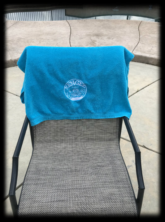 Sanger Boats Turquoise Velour Towel