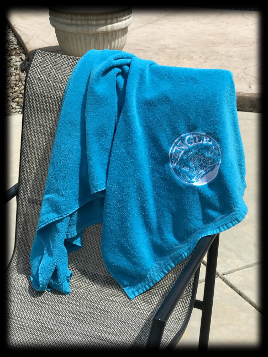 Sanger Boats Turquoise Velour Towel