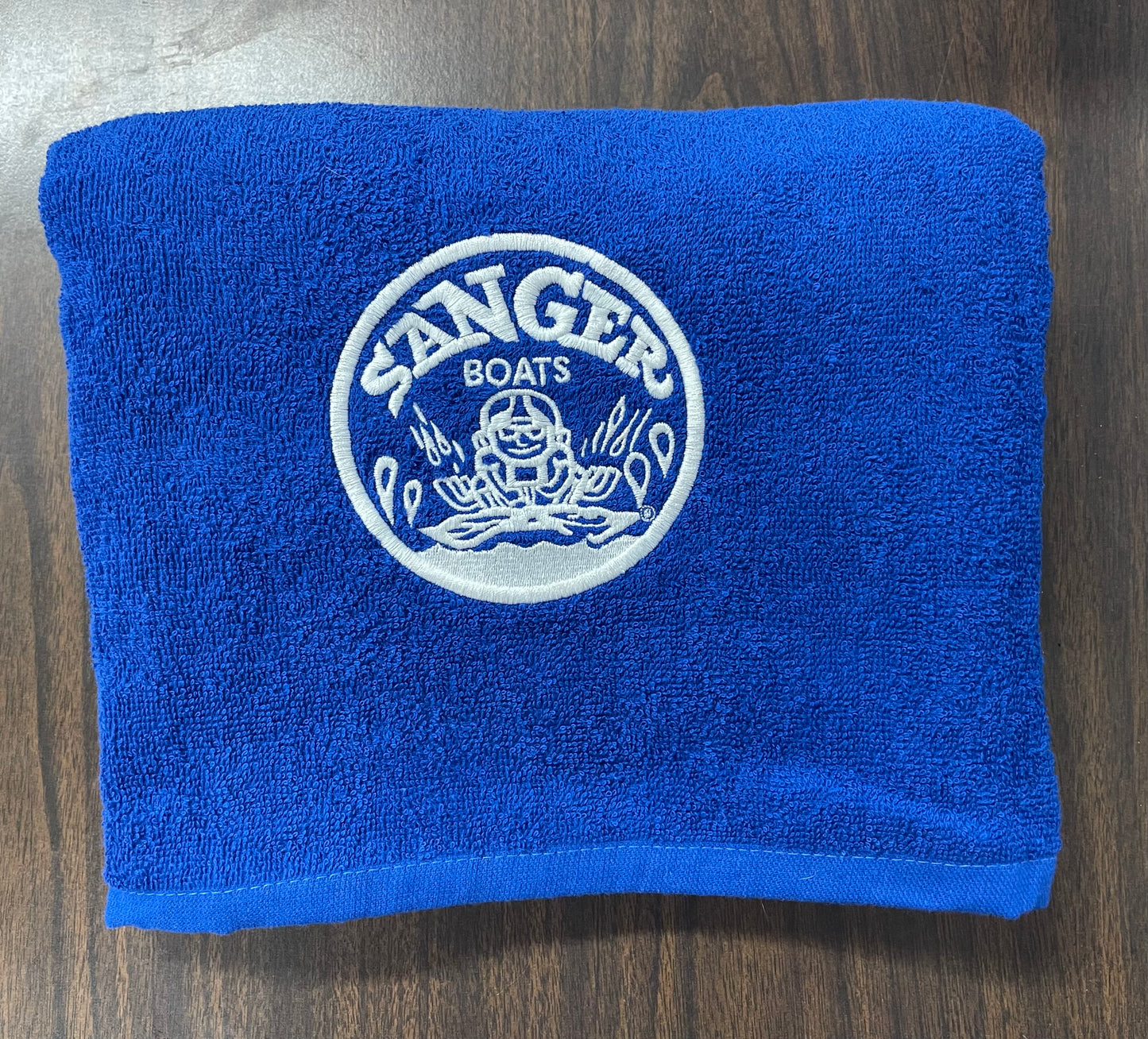 Royal Blue Terrycloth Sanger Boats Towel